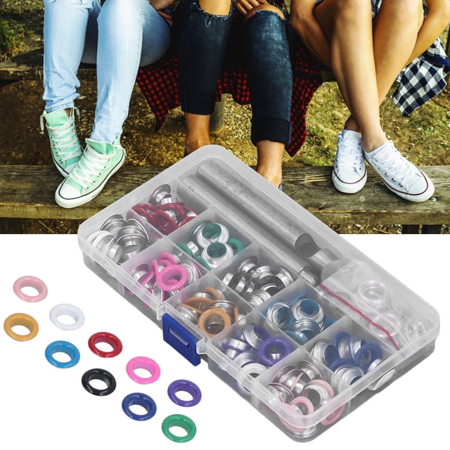 Kit d'Illets, Kit d'Outils d'Illets 120 Pcs Illets 10mm Couleurs Riches Colorées pour Ceintures
