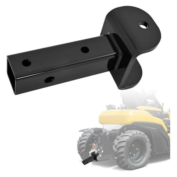 Sleeve Hitch Adapter for Garden Tractors - Heavy Duty Rear Mount - Black Powder Coated