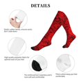 thumbnail image 5 of Lsque Red Rose Pattern Sport Compression Socks for Men & Women 15-20 mmHg Knee High Nurse Pregnant Running Medical and Travel Athletic, 5 of 6