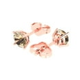 thumbnail image 2 of 14K Solid Gold Push Back Stud Earrings for Women | 1.5 cttw Round Cut Yellow Moissanite | Rose Gold, 2 of 5