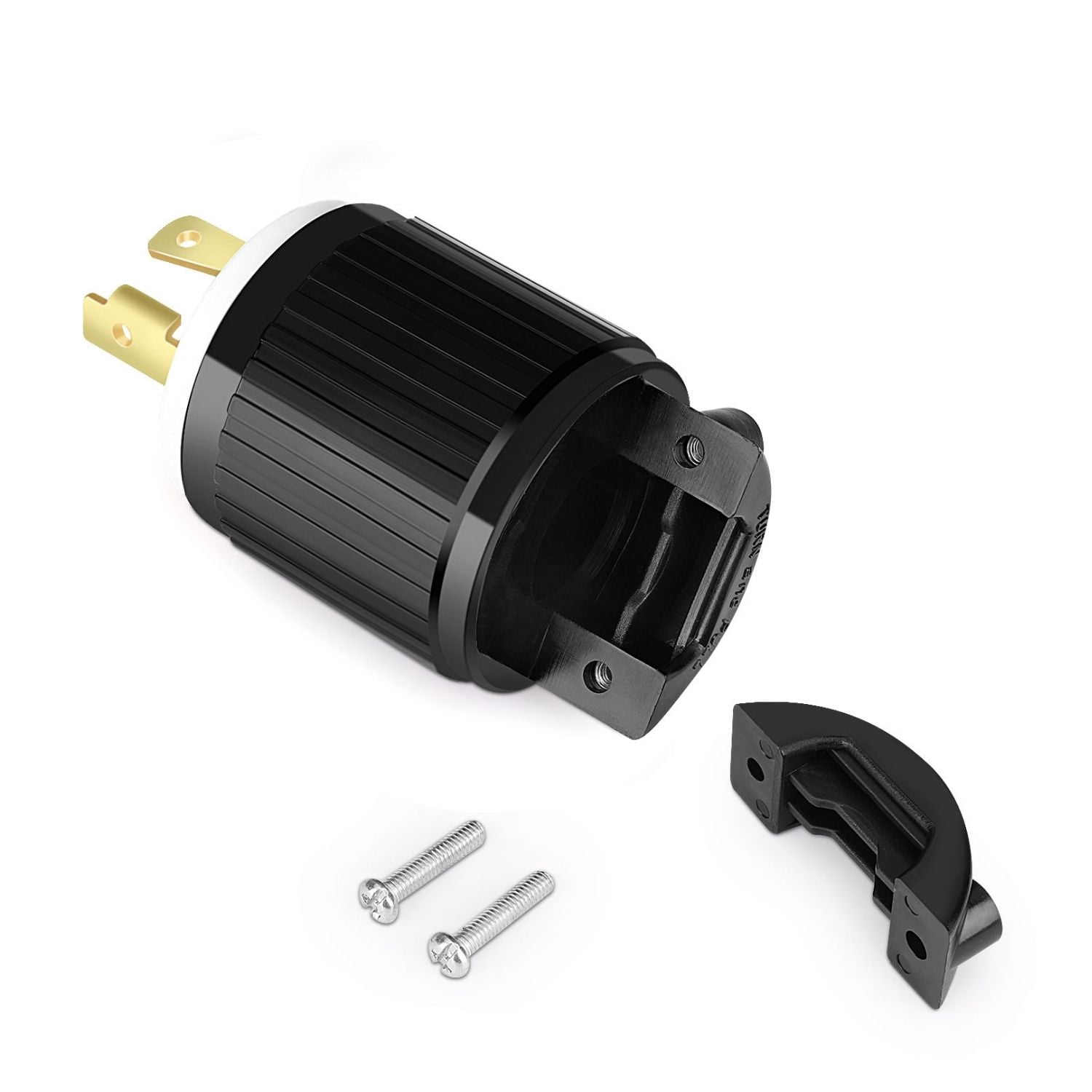 NEMA L14-30 30A 125/250V 4-Prong Locking Connector Set – Male L14-30P & Female L14-30R, Nylon Industrial Grade For Generators & Power Tools