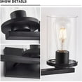 thumbnail image 3 of 5-Light Bathroom Light Fixtures, Black Bathroom Vanity Light with Clear Glass Shade, Vanity Lights for Bathroom Lighting Hallway, 3 of 8