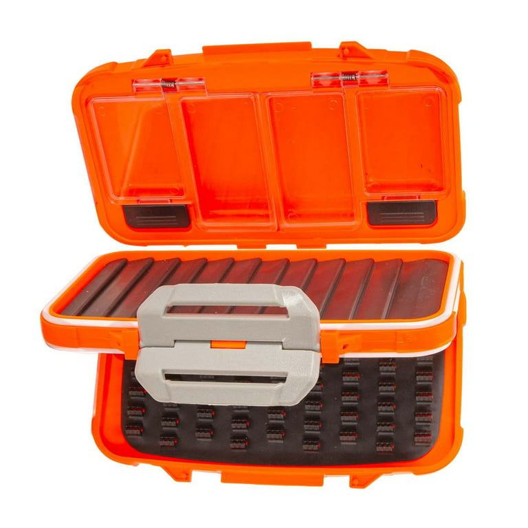 4 Sides Storage Box Organization Fishing Supplies Fishing Accessories Equipment  Fishing Tackle Box for s Freshwater Saltwater Orange 12.5x10x5cm 