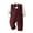 Red, variant on Pimfylm Boys Suit Set Toddler Boy Outfit Boy Suit Boy Dress Shirt with Bowtie/Suspender Pants Gentleman Wedding Outfits 3PCS Red,Size for 140
