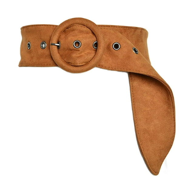 Cinturón de mujer para abrigo, accesorio decorativo, cinturón de moda para chaqueta de viaje. marrón