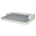 thumbnail image 4 of FurHaven Pet Products Plush & Decor Check Comfy Couch Orthopedic Pet Bed for Dogs & Cats - Gray, Jumbo Plus, 4 of 15