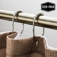 thumbnail image 6 of 2Lb Depot | Wide Shower Silver Curtain Hooks Stainless Steel Brushed Nickel Finish | 1, 6 of 7