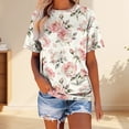 thumbnail image 2 of MEICHEN Women's Casual Printed Round Neck Top Short Sleeved T Shirt Summer Fashion Clothing for Women, 2 of 4