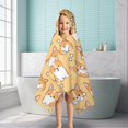 thumbnail image 6 of Corgi Dog and Footprints Hooded Bath Towel，50"x30" for Ages 3 To 12 Kids, Quick Dry Lightweight Soft Microfiber Hood Beach Towel Cover Up for Kids, 6 of 7