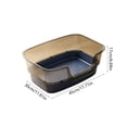thumbnail image 3 of Large High Sided Cat Litter Box with Scoop, Semi Enclosed Splash Proof Kitty Toilet Tray, Open Top Easy Clean Litter Pan with Anti Scatter Design for Medium Cats and Kittens, 3 of 6