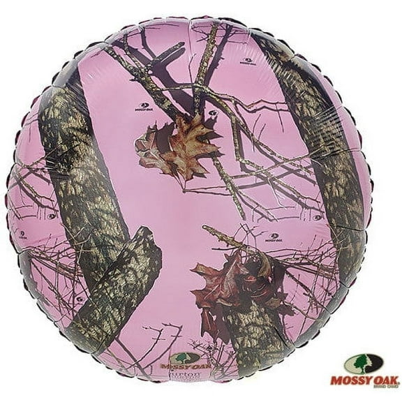 17 inch Pink Mossy Oak Foil Mylar Balloon - Party Supplies Decorations