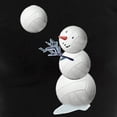 thumbnail image 3 of CafePress - Volleyball Snowman Women's Dark Pajamas - Women's Short Sleeve Print T-Shirt and Pants Dark Cotton Pajama Set, 3 of 7