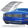 thumbnail image 3 of APS Compatible with Ford Mustang 2005-2009 V6 Main Upper Lower Bumper Chrome Billet Front Grill Grille Insert Combo F67984A, 3 of 7