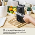 thumbnail image 3 of Electric Can Opener with Knife Sharpener, Detachable Cutting Lever, Cord Storage, Stainless Steel Blade, Black Kitchen Gadget, 3 of 6