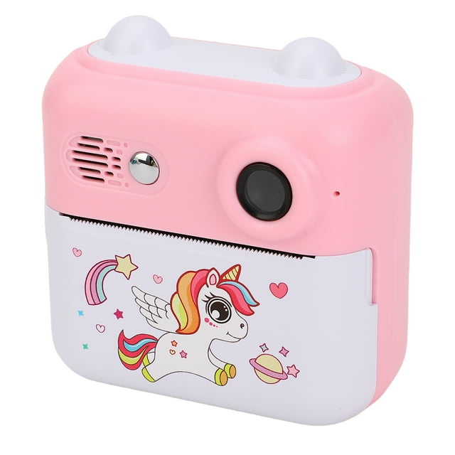 Cámara De Impresión Instantánea, Reproducción De Música MP3 Recargable, Cámara Selfie Para Niños De 24MP 1080P Con 1 Rollo De Papel De Impresión Para La Vida Diaria