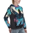 thumbnail image 2 of KLL Artistic Moon Valley Wolf for Womens Pullover Hoodie with Pocket Hooded Long Sleeve Shirts Sweatshirt for Women-XX-Large, 2 of 7