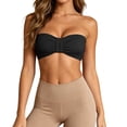 thumbnail image 2 of Women's Strapless Bandeau Tube Top Seamless Stretchy Soft Crop Bra for Going Out Summer Layering Black,L, 2 of 5