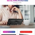 thumbnail image 6 of Dteck Heavy Duty Shockproof Case for Samsung A51 5G 2020, NOT Fit Samsung A51 4G 2019 Release, Metal Magnetic Ring Holder Protive Armor Phone Cover Kickstand for Samsung Galaxy A51 5G , rosegold, 6 of 6