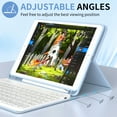 thumbnail image 3 of DWPSG Keyboard Case for iPad 9th Generation/iPad 8th Generation/iPad 7th Generation(2021/2020/2019), 10.2 inch iPad 9/8/7 Case with Keyboard, Auto Wake Sleep Case with Pencil Holder, Sky Blue, 3 of 8