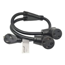 Parkworld 62152 Dryer Splitter, NEMA 14-30 Male Plug to 14-30 ＆ 6-50 Female Receptacle, Dryer 4-Prong 30 AMP Y Adapter Cord