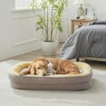 thumbnail image 7 of Orthopedic Dog Bed for Large Dogs Breeds, High Density Egg Crate Foam Dog Sofa Beds,Oval Kennel Bed, Pet Couch Bed with Four Sided Bolster, Removable Washable Cover& Non-Slip Bottom, 7 of 7
