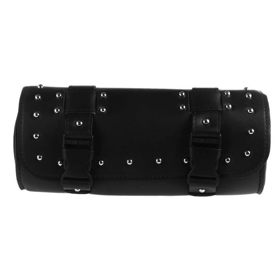 PBPBOX Motorcycle Tools Bag Black PU Leather Barrel-shaped 1Pcs