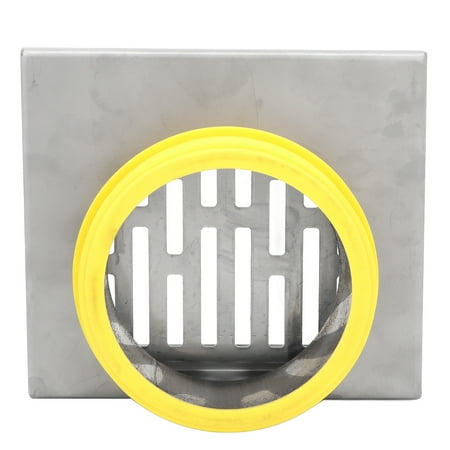 

Square Shower Floor Drain Stainless Steel Quadrato Pattern Grate Removable Rectangular Shower Floor Drain Adjustable Tile Insertion Bathtub Drain