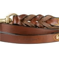 thumbnail image 2 of Soft Touch Collars Leather Braided Dog Leash, Brown 6ft x 3/4 Inch, Naturally Tanned 6 Foot Full Grain Leather Lead C97, 2 of 3