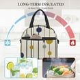 thumbnail image 6 of DouZhe Lunch Bags for Women and Men, Abstract Circles and Lines Prints Reusable Portable Insulated Cooler Waterproof Lunch Tote Bag for Travel Work Picnic, 6 of 7