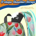 thumbnail image 5 of Pioneer Flower Floral Print Pattern 17" School Backpacks for Teens,Waterproof Oxford Fabric,S-Shape Padded Straps for School,Travel,Hiking,Camping, 5 of 5