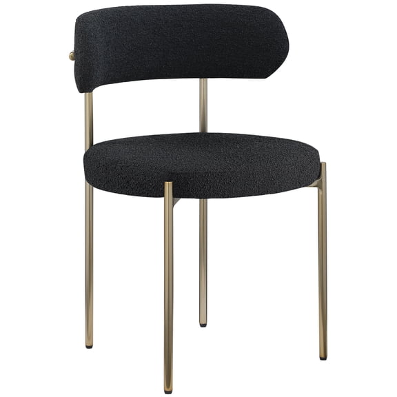 Meridian Furniture Beacon Black Boucle Fabric Dining Chair