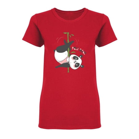 Panda Pole Dancer Shaped T-Shirt Women -Image by Shutterstock Female Large