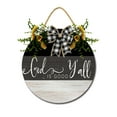 thumbnail image 1 of Front Door Porch Decorations God is Good Y'all Door Hanging Sign 12 inch Wooden Wall Sign, Rustic Holiday Wreath Decor for Front Door Porch Home Window Wall Farmhouse Decorations, 1 of 5