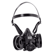 MSA Large Black Hycar Rubber Comfo Classic® Full Mask Dual Cartridge Respirator