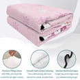 thumbnail image 4 of Quilts Twin Size Bedding Set, Pink Snowman Christmas Lightweight Quilted Comforter, Xmas Snowflake Winter Snowman Soft Reversible Bedspread Coverlet with Pillow Covers for All Season, 68" x 86", 4 of 9