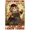 thumbnail image 1 of Placa Metal Vintage Pintura Hierro Rectangular Gato Arte Pared Bar para El 20x30cm, 1 of 9