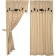 thumbnail image 2 of VHC Brands Kettle Grove, Panel with Attached Applique Crow and Star Valance Set of 2, 84x40, 2 of 11