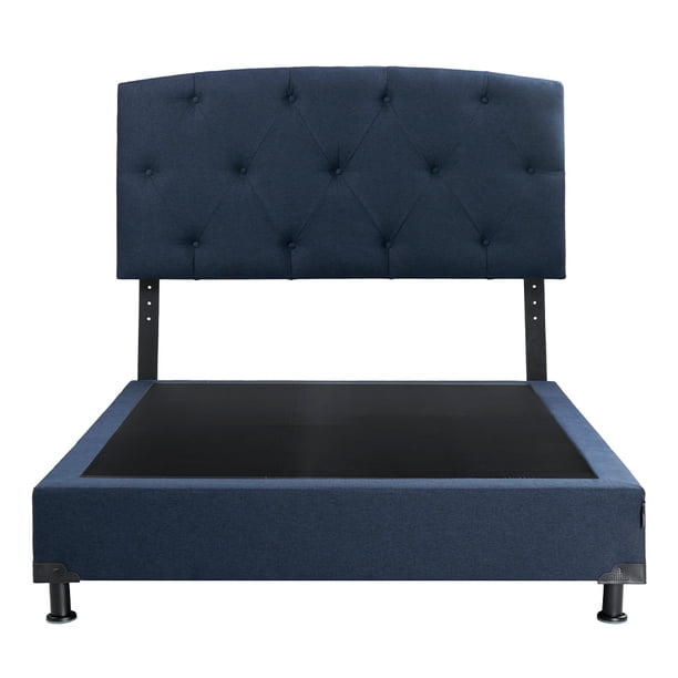 Box Base Cama Queen Size + Cabecera Sigma Dicasa Azul