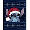 thumbnail image 2 of Men's Lilo & Stitch Santa Hat Ugly Sweater  Pull Over Hoodie Navy Blue Medium, 2 of 4