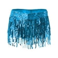 thumbnail image 5 of DHFJKG Womens Skirts Latin Dance Glitter Sequins Tassels Mini Skirt With Asymmetric Hem Performance Wear Comfort Skirt, 5 of 5