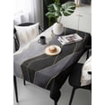 thumbnail image 6 of Geometric Wave Table Cloth 54x108 Inch Rectangle, Minimalist Grey Golden Mountain Sky Waterproof Tablecloth Washable Table Cover for Party Picnic Dinner Decor, 6 of 9