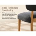 thumbnail image 6 of Jiayuan Song Mid-Century Fabric Solid Print Dining Side Chairs, Gray (Set of 2), 6 of 10