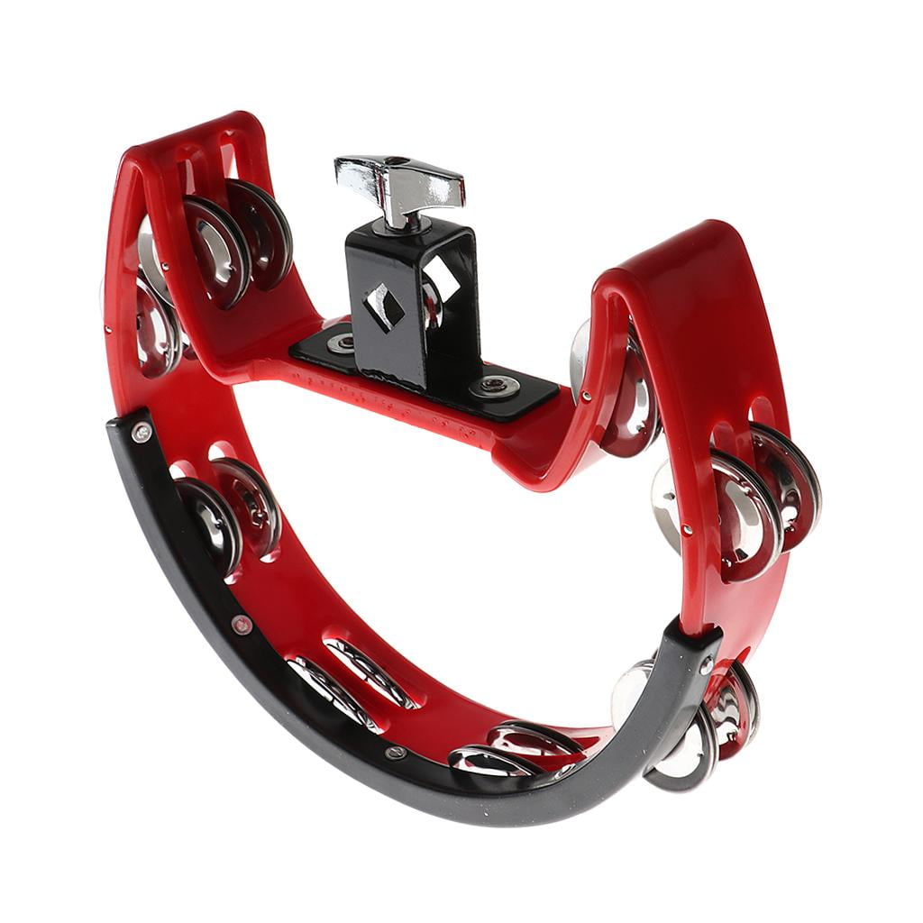Dualoai Professional percussion cowbell holder cowbell holder + hand tambourine crescent