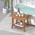 thumbnail image 6 of Bambloom Shower Bench,2-Tier Waterproof Shower Seat,Bamboo Shower Chair for Bathtub,Walnut, 6 of 10