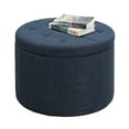thumbnail image 2 of Convenience Concepts R9-155 Designs4Comfort Round Shoe Ottoman, Blue Fabric, 2 of 4