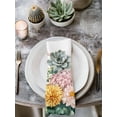 thumbnail image 3 of nqOlkjepod Spring Floral Cloth Napkins Set of 8 Reusable Dinner Napkins, Pink Summer Botanical Butterfly Pastoral Cocktail Napkin Washable Table Napkins for Wedding/Holiday Party/Baby Shower 20"x20", 3 of 8