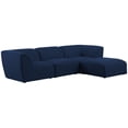 thumbnail image 3 of Meridian Furniture Miramar Navy Durable Linen Textured Modular Sectional, 3 of 19
