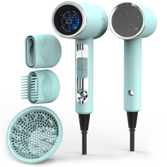 Secador de pelo FUNTIN Tifunny Blue 1800W con difusor, cepillo y peine