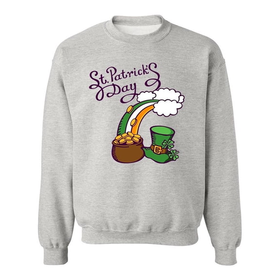 St. Patrick's Day Rainbow Pot Sweatshirt Men -Image by Shutterstock, Male Medium