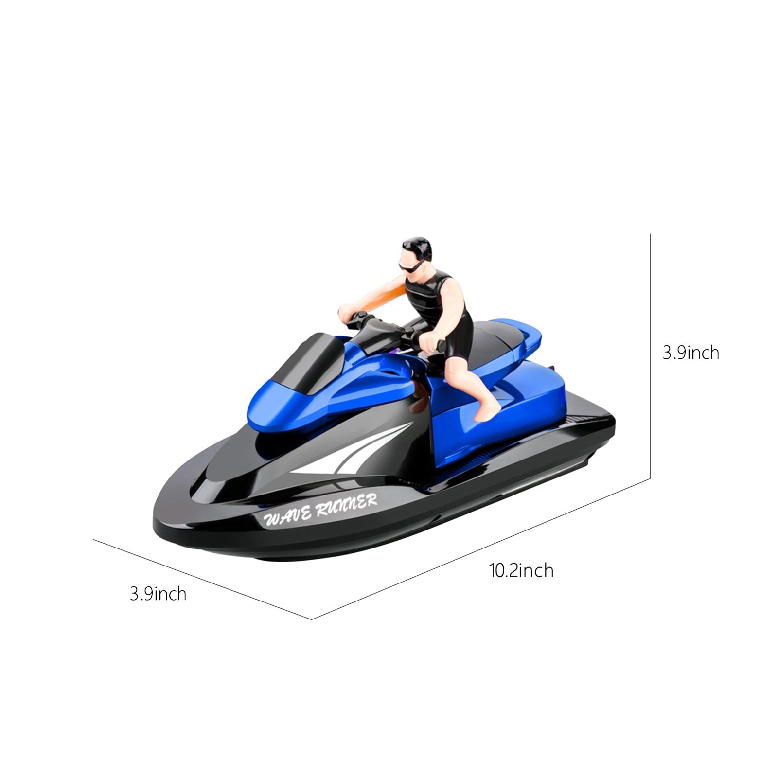 SIYTUAU Remote Control Speed Boat Water Toy 2.4G Wireless Rechargeable High Speed Racing Yacht For Pool Lake Blue Plastic Marine Vehicle Blue
